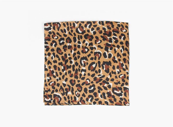 MANZINI Leopard Square Scarf 70 x 70 cm