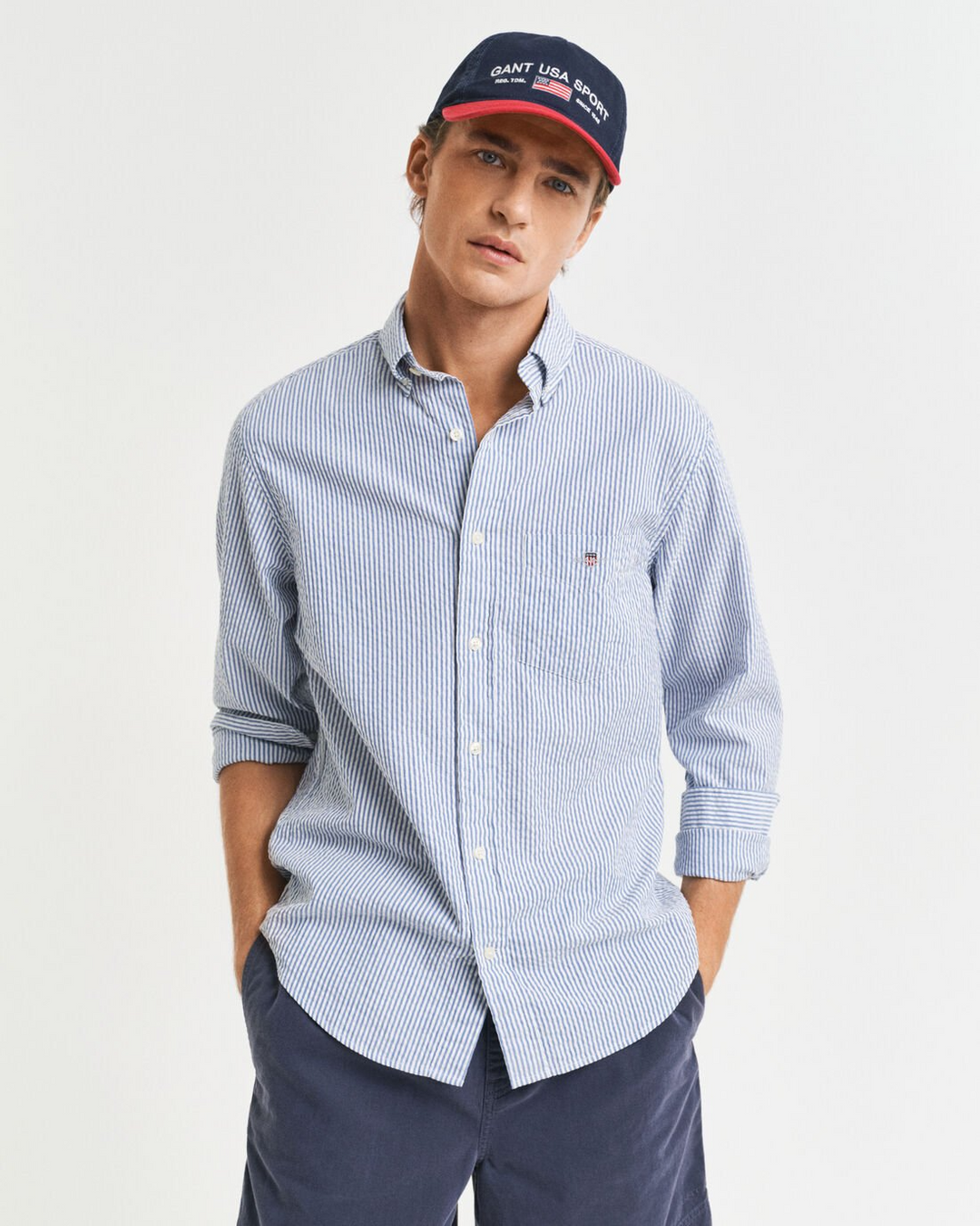 Reg Seersucker Stripe Shirt
