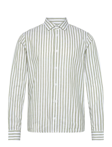 Jamie Cotton Linen Striped Shirt LS