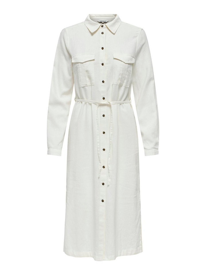 onlcaro linen shirt dress