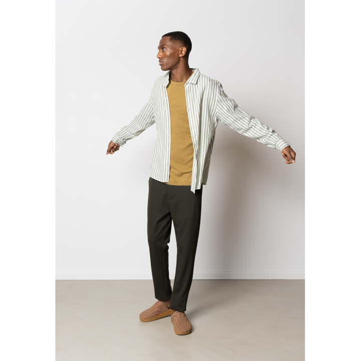 Jamie Cotton Linen Striped Shirt LS