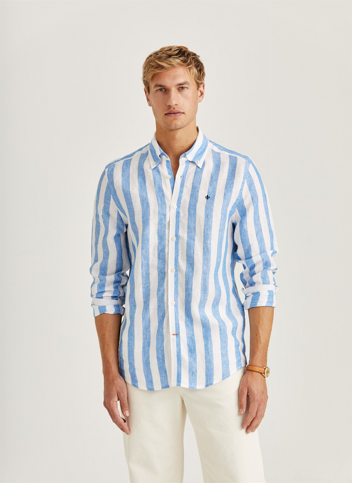 Douglas Linen Stripe Shirt